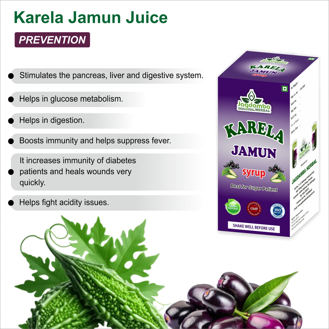 Karela Jamun Syrup: Ayurvedic Solution for Blood Sugar Management and Digestion