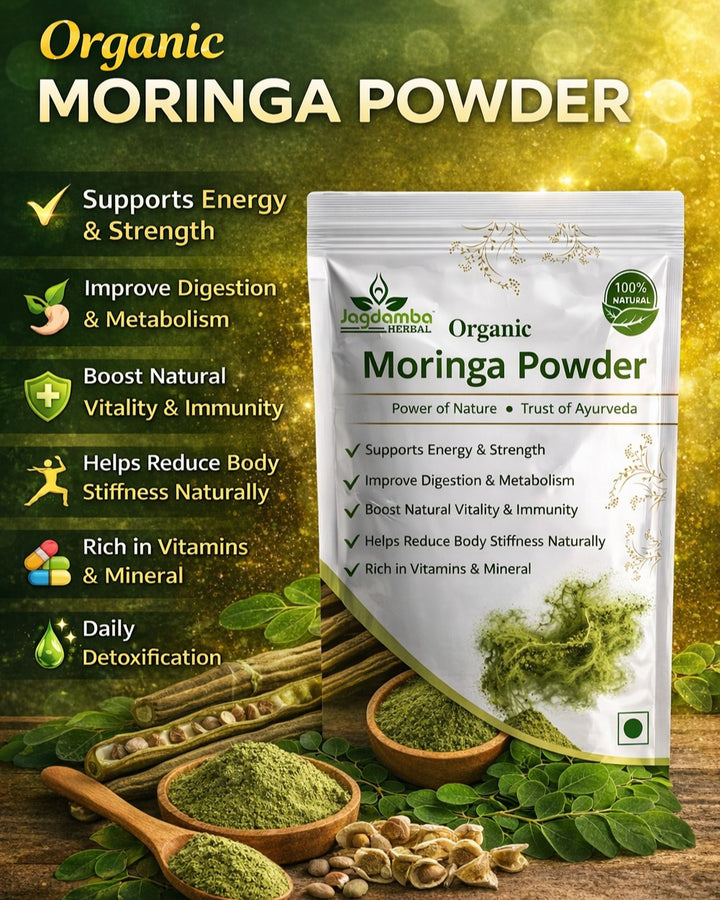 Moringa Powder – Ayurvedic Herbal Moringa Leaf Powder | Jagdamba Herbal