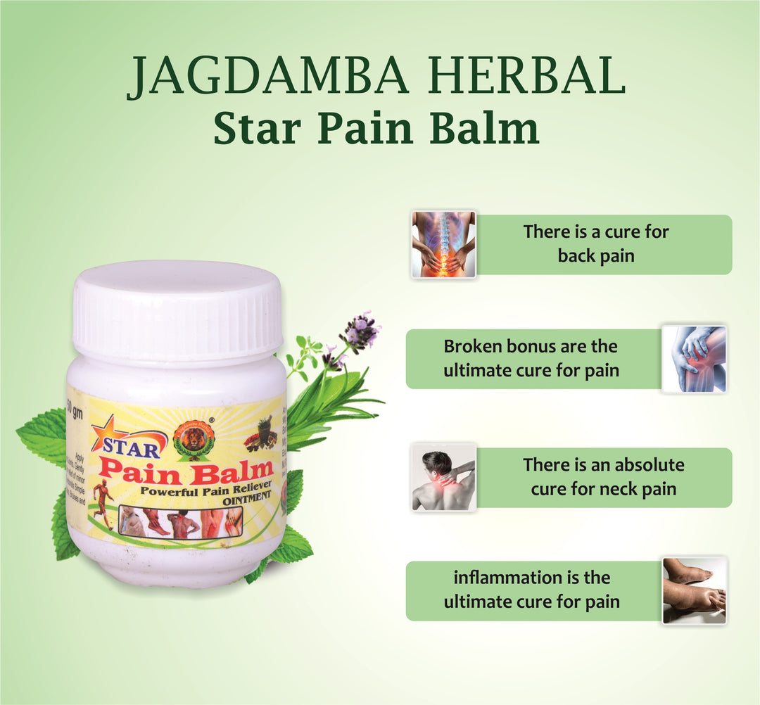 Jagdamba Herbal Star Pain Balm is an absolute cure for all types of pain.