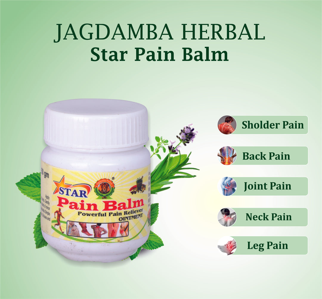 Jagdamba Herbal Star Pain Balm is an absolute cure for all types of pain.